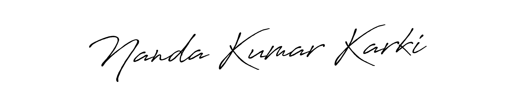 It looks lik you need a new signature style for name Nanda Kumar Karki. Design unique handwritten (Antro_Vectra_Bolder) signature with our free signature maker in just a few clicks. Nanda Kumar Karki signature style 7 images and pictures png