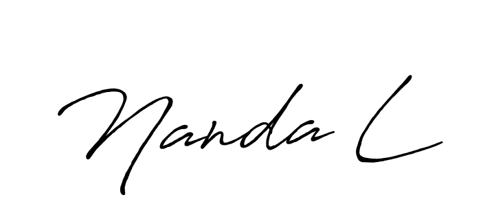 Make a beautiful signature design for name Nanda L. Use this online signature maker to create a handwritten signature for free. Nanda L signature style 7 images and pictures png