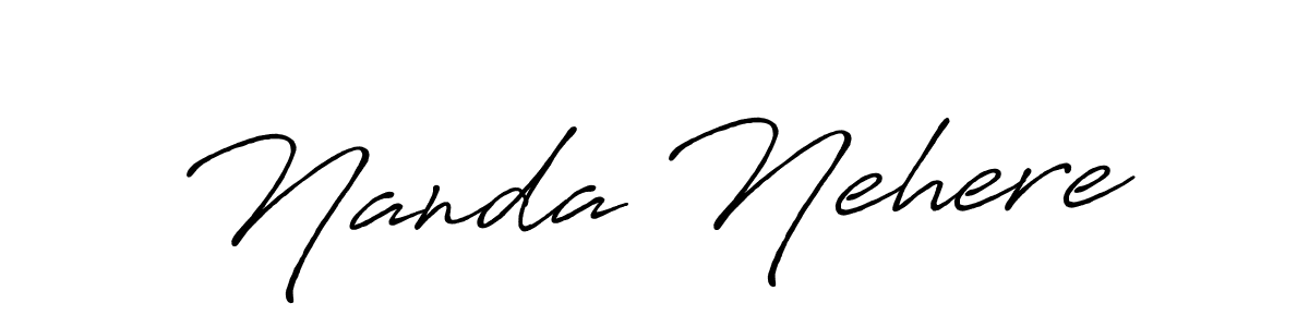 It looks lik you need a new signature style for name Nanda Nehere. Design unique handwritten (Antro_Vectra_Bolder) signature with our free signature maker in just a few clicks. Nanda Nehere signature style 7 images and pictures png