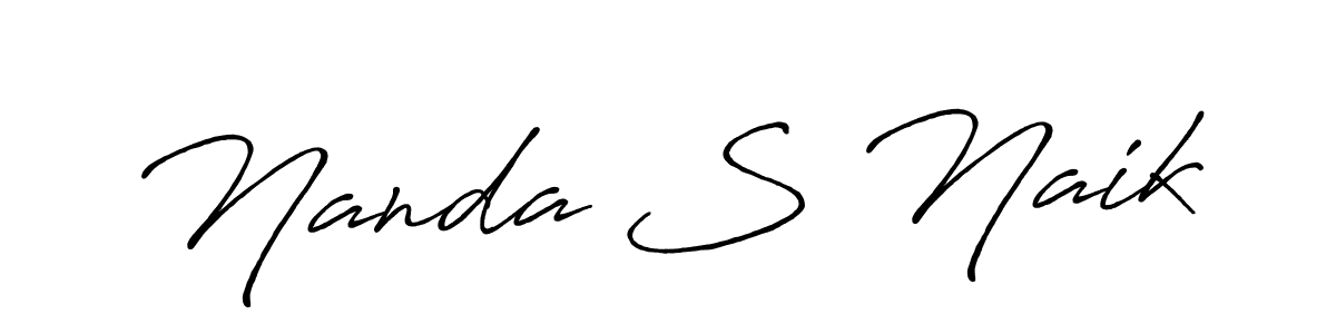 Make a short Nanda S Naik signature style. Manage your documents anywhere anytime using Antro_Vectra_Bolder. Create and add eSignatures, submit forms, share and send files easily. Nanda S Naik signature style 7 images and pictures png