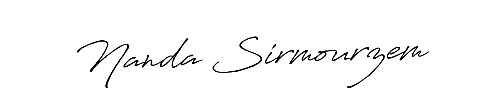 Make a short Nanda Sirmourzem signature style. Manage your documents anywhere anytime using Antro_Vectra_Bolder. Create and add eSignatures, submit forms, share and send files easily. Nanda Sirmourzem signature style 7 images and pictures png
