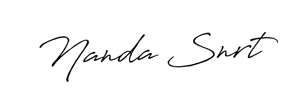 Use a signature maker to create a handwritten signature online. With this signature software, you can design (Antro_Vectra_Bolder) your own signature for name Nanda Snrt. Nanda Snrt signature style 7 images and pictures png