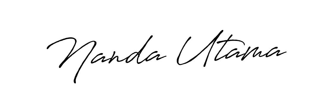 Nanda Utama stylish signature style. Best Handwritten Sign (Antro_Vectra_Bolder) for my name. Handwritten Signature Collection Ideas for my name Nanda Utama. Nanda Utama signature style 7 images and pictures png
