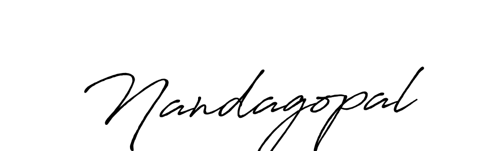 Make a beautiful signature design for name Nandagopal. With this signature (Antro_Vectra_Bolder) style, you can create a handwritten signature for free. Nandagopal signature style 7 images and pictures png