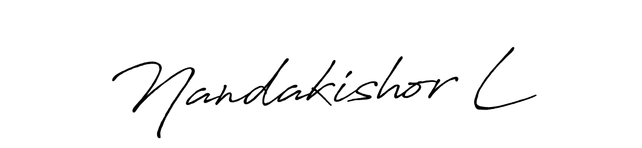 See photos of Nandakishor L official signature by Spectra . Check more albums & portfolios. Read reviews & check more about Antro_Vectra_Bolder font. Nandakishor L signature style 7 images and pictures png