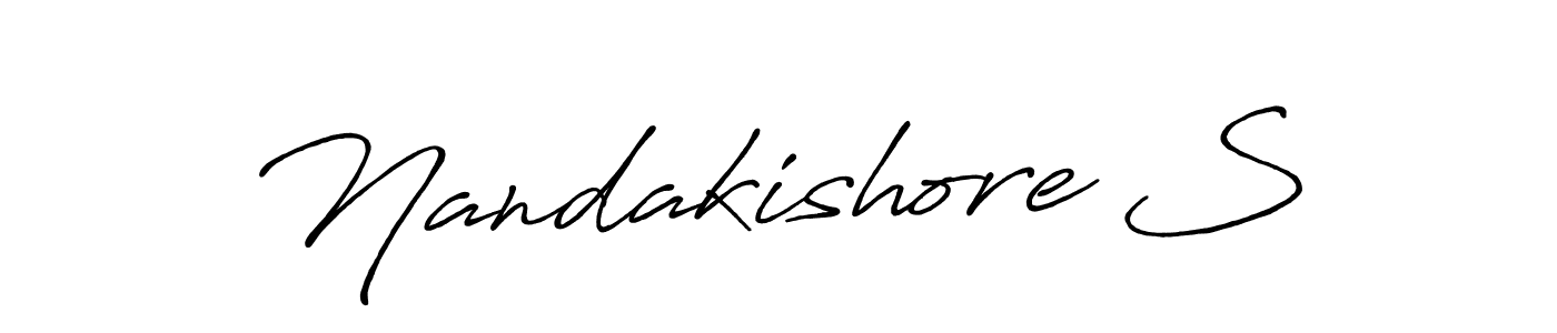 Use a signature maker to create a handwritten signature online. With this signature software, you can design (Antro_Vectra_Bolder) your own signature for name Nandakishore S. Nandakishore S signature style 7 images and pictures png