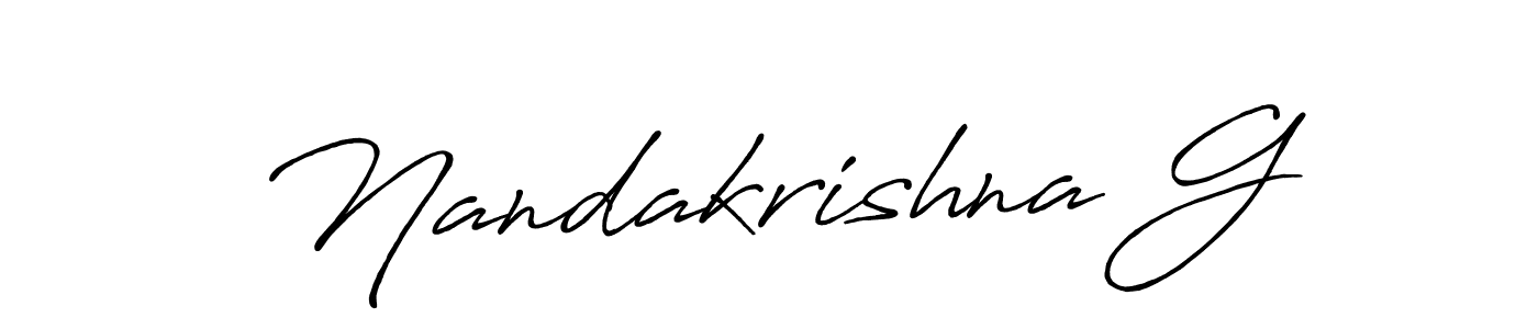 Antro_Vectra_Bolder is a professional signature style that is perfect for those who want to add a touch of class to their signature. It is also a great choice for those who want to make their signature more unique. Get Nandakrishna G name to fancy signature for free. Nandakrishna G signature style 7 images and pictures png