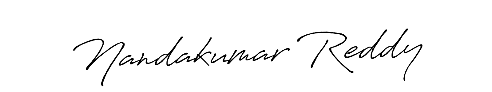 How to make Nandakumar Reddy name signature. Use Antro_Vectra_Bolder style for creating short signs online. This is the latest handwritten sign. Nandakumar Reddy signature style 7 images and pictures png