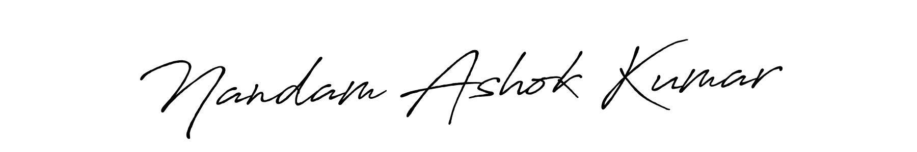 Design your own signature with our free online signature maker. With this signature software, you can create a handwritten (Antro_Vectra_Bolder) signature for name Nandam Ashok Kumar. Nandam Ashok Kumar signature style 7 images and pictures png