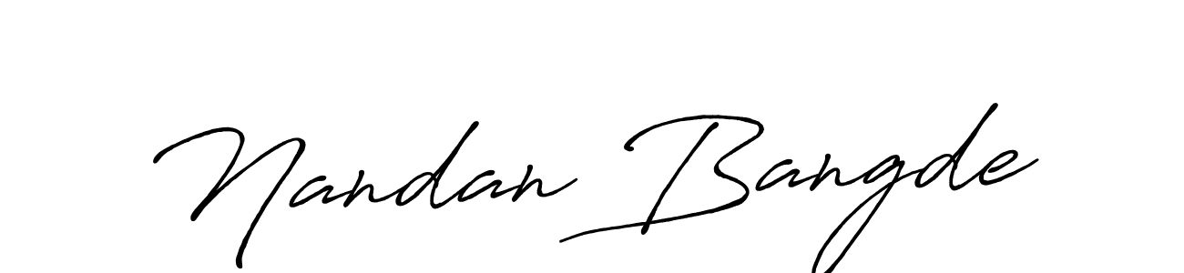 Nandan Bangde stylish signature style. Best Handwritten Sign (Antro_Vectra_Bolder) for my name. Handwritten Signature Collection Ideas for my name Nandan Bangde. Nandan Bangde signature style 7 images and pictures png