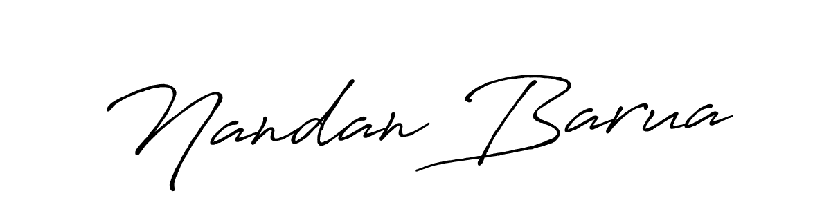 How to make Nandan Barua name signature. Use Antro_Vectra_Bolder style for creating short signs online. This is the latest handwritten sign. Nandan Barua signature style 7 images and pictures png