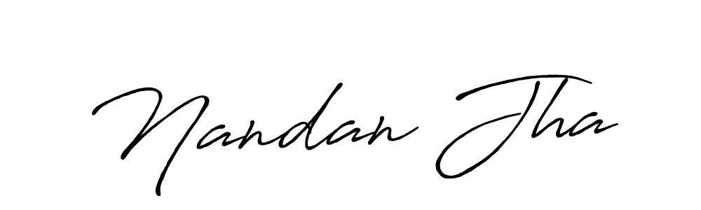 It looks lik you need a new signature style for name Nandan Jha. Design unique handwritten (Antro_Vectra_Bolder) signature with our free signature maker in just a few clicks. Nandan Jha signature style 7 images and pictures png