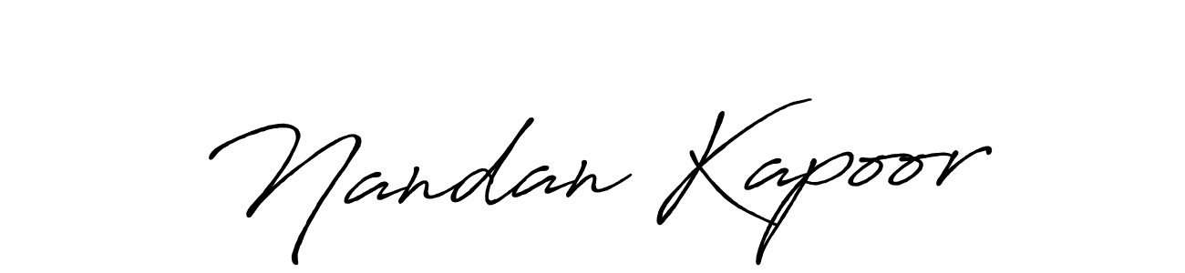 How to make Nandan Kapoor name signature. Use Antro_Vectra_Bolder style for creating short signs online. This is the latest handwritten sign. Nandan Kapoor signature style 7 images and pictures png