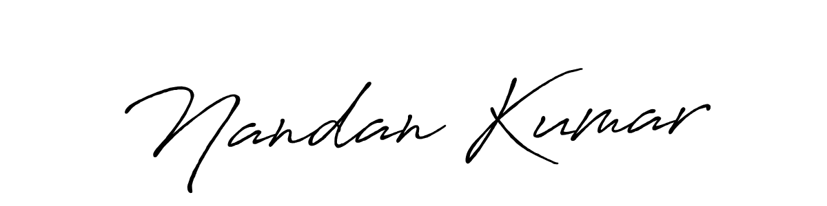 Nandan Kumar stylish signature style. Best Handwritten Sign (Antro_Vectra_Bolder) for my name. Handwritten Signature Collection Ideas for my name Nandan Kumar. Nandan Kumar signature style 7 images and pictures png