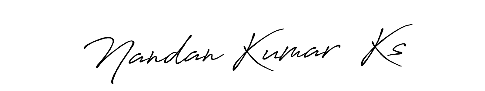You should practise on your own different ways (Antro_Vectra_Bolder) to write your name (Nandan Kumar  Ks) in signature. don't let someone else do it for you. Nandan Kumar  Ks signature style 7 images and pictures png