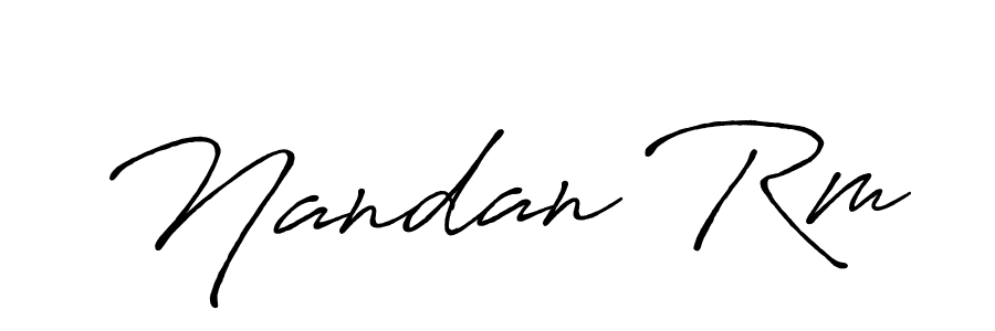 It looks lik you need a new signature style for name Nandan Rm. Design unique handwritten (Antro_Vectra_Bolder) signature with our free signature maker in just a few clicks. Nandan Rm signature style 7 images and pictures png
