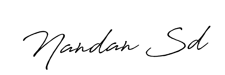 Make a beautiful signature design for name Nandan Sd. Use this online signature maker to create a handwritten signature for free. Nandan Sd signature style 7 images and pictures png