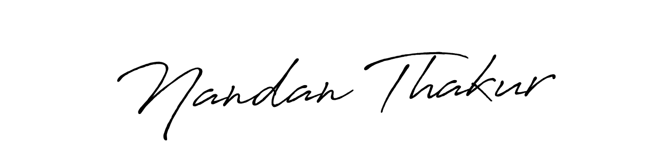 Create a beautiful signature design for name Nandan Thakur. With this signature (Antro_Vectra_Bolder) fonts, you can make a handwritten signature for free. Nandan Thakur signature style 7 images and pictures png