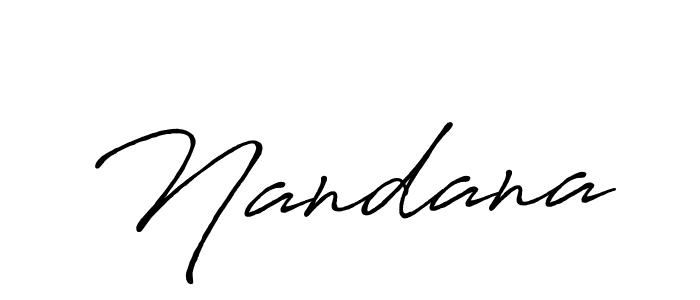 How to make Nandana signature? Antro_Vectra_Bolder is a professional autograph style. Create handwritten signature for Nandana name. Nandana signature style 7 images and pictures png