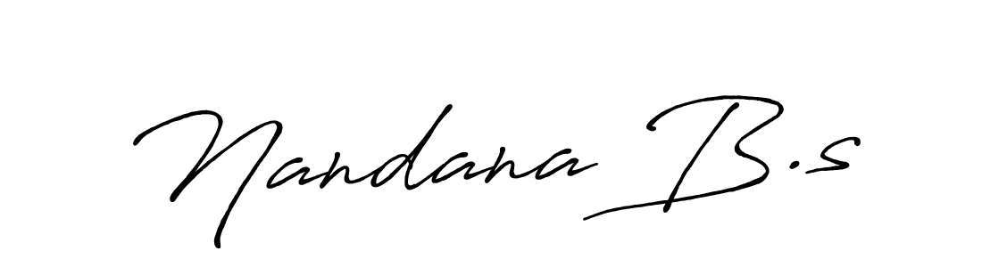 Similarly Antro_Vectra_Bolder is the best handwritten signature design. Signature creator online .You can use it as an online autograph creator for name Nandana B.s. Nandana B.s signature style 7 images and pictures png