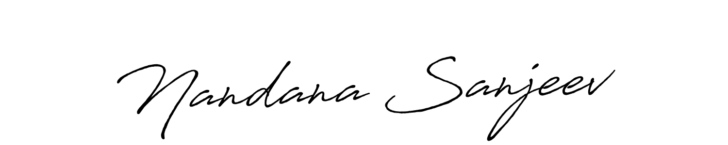 The best way (Antro_Vectra_Bolder) to make a short signature is to pick only two or three words in your name. The name Nandana Sanjeev include a total of six letters. For converting this name. Nandana Sanjeev signature style 7 images and pictures png