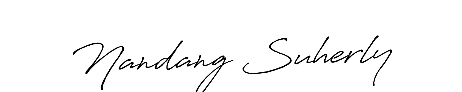 Also You can easily find your signature by using the search form. We will create Nandang Suherly name handwritten signature images for you free of cost using Antro_Vectra_Bolder sign style. Nandang Suherly signature style 7 images and pictures png