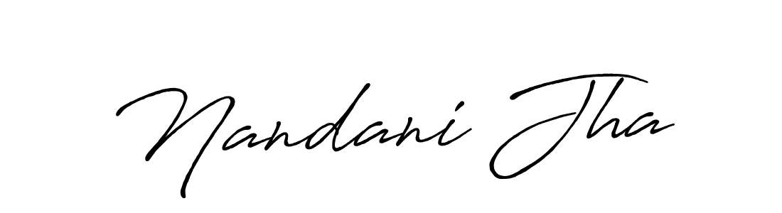 It looks lik you need a new signature style for name Nandani Jha. Design unique handwritten (Antro_Vectra_Bolder) signature with our free signature maker in just a few clicks. Nandani Jha signature style 7 images and pictures png