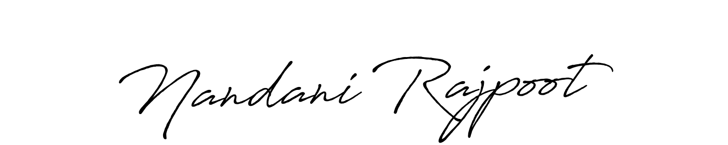 Also we have Nandani Rajpoot name is the best signature style. Create professional handwritten signature collection using Antro_Vectra_Bolder autograph style. Nandani Rajpoot signature style 7 images and pictures png