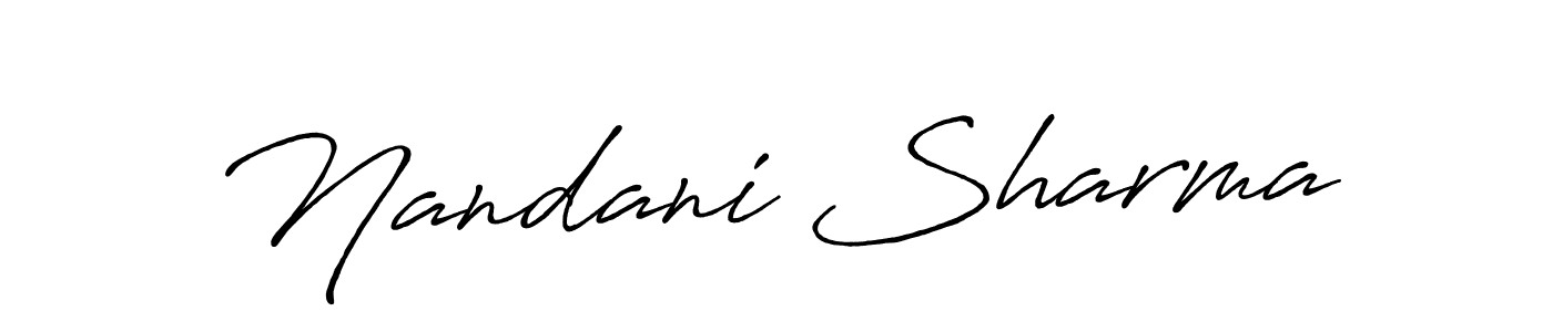 How to make Nandani Sharma signature? Antro_Vectra_Bolder is a professional autograph style. Create handwritten signature for Nandani Sharma name. Nandani Sharma signature style 7 images and pictures png