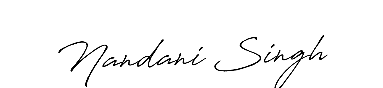 Design your own signature with our free online signature maker. With this signature software, you can create a handwritten (Antro_Vectra_Bolder) signature for name Nandani Singh. Nandani Singh signature style 7 images and pictures png