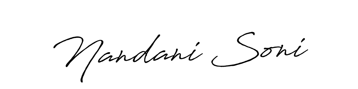 It looks lik you need a new signature style for name Nandani Soni. Design unique handwritten (Antro_Vectra_Bolder) signature with our free signature maker in just a few clicks. Nandani Soni signature style 7 images and pictures png