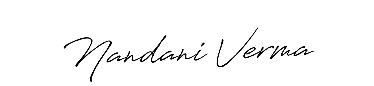 Make a beautiful signature design for name Nandani Verma. Use this online signature maker to create a handwritten signature for free. Nandani Verma signature style 7 images and pictures png