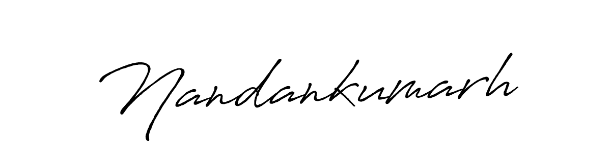Use a signature maker to create a handwritten signature online. With this signature software, you can design (Antro_Vectra_Bolder) your own signature for name Nandankumarh. Nandankumarh signature style 7 images and pictures png