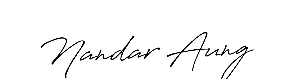 if you are searching for the best signature style for your name Nandar Aung. so please give up your signature search. here we have designed multiple signature styles  using Antro_Vectra_Bolder. Nandar Aung signature style 7 images and pictures png