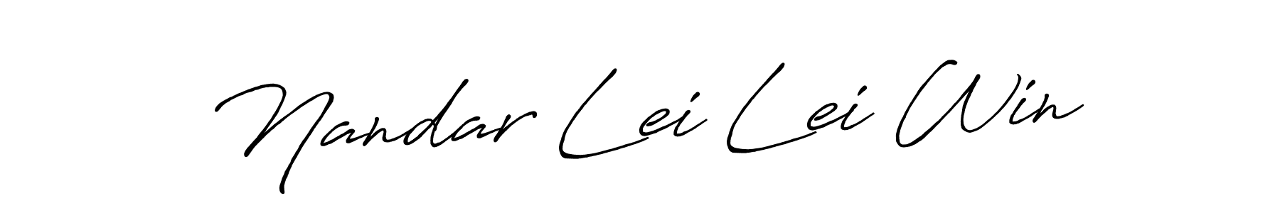 Make a short Nandar Lei Lei Win signature style. Manage your documents anywhere anytime using Antro_Vectra_Bolder. Create and add eSignatures, submit forms, share and send files easily. Nandar Lei Lei Win signature style 7 images and pictures png