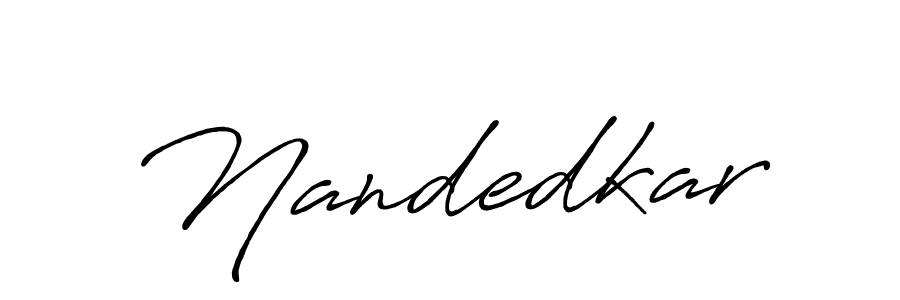 Create a beautiful signature design for name Nandedkar. With this signature (Antro_Vectra_Bolder) fonts, you can make a handwritten signature for free. Nandedkar signature style 7 images and pictures png