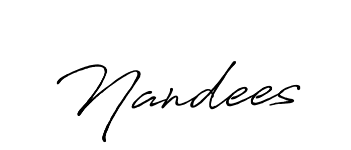 Design your own signature with our free online signature maker. With this signature software, you can create a handwritten (Antro_Vectra_Bolder) signature for name Nandees. Nandees signature style 7 images and pictures png