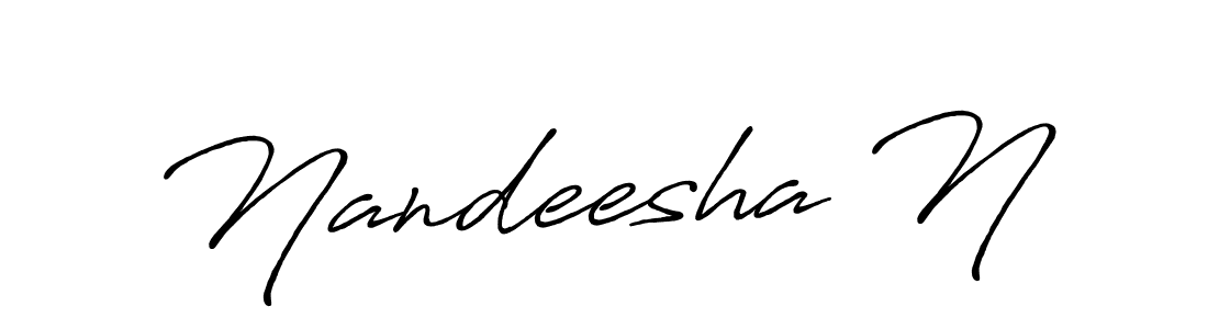 Design your own signature with our free online signature maker. With this signature software, you can create a handwritten (Antro_Vectra_Bolder) signature for name Nandeesha N. Nandeesha N signature style 7 images and pictures png