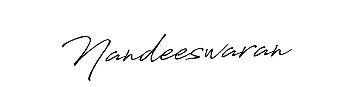 The best way (Antro_Vectra_Bolder) to make a short signature is to pick only two or three words in your name. The name Nandeeswaran include a total of six letters. For converting this name. Nandeeswaran signature style 7 images and pictures png