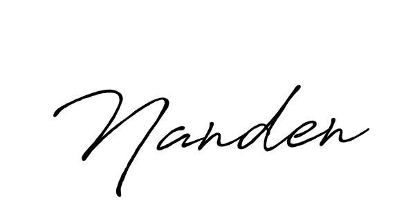 Best and Professional Signature Style for Nanden. Antro_Vectra_Bolder Best Signature Style Collection. Nanden signature style 7 images and pictures png