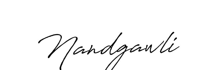 Use a signature maker to create a handwritten signature online. With this signature software, you can design (Antro_Vectra_Bolder) your own signature for name Nandgawli. Nandgawli signature style 7 images and pictures png