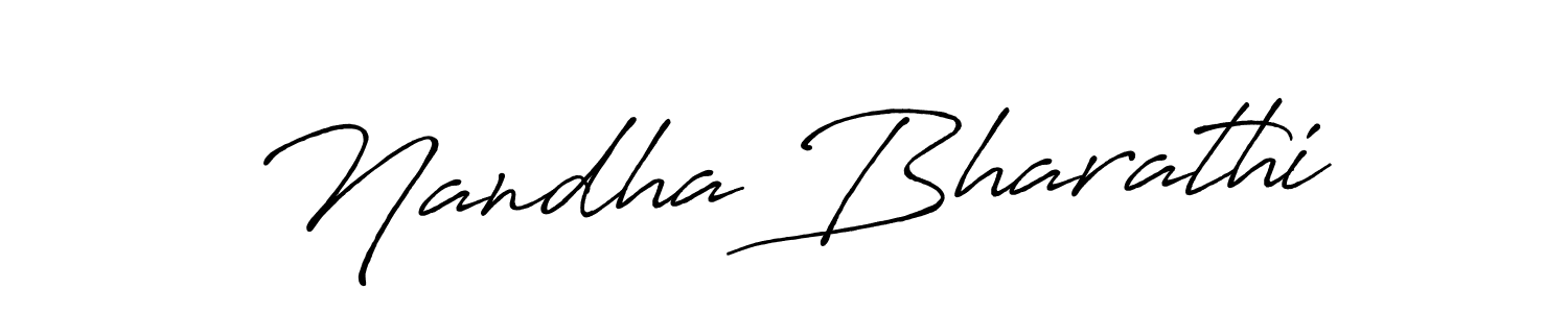 Nandha Bharathi stylish signature style. Best Handwritten Sign (Antro_Vectra_Bolder) for my name. Handwritten Signature Collection Ideas for my name Nandha Bharathi. Nandha Bharathi signature style 7 images and pictures png
