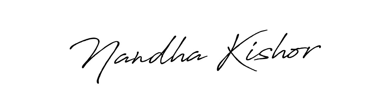 Nandha Kishor stylish signature style. Best Handwritten Sign (Antro_Vectra_Bolder) for my name. Handwritten Signature Collection Ideas for my name Nandha Kishor. Nandha Kishor signature style 7 images and pictures png