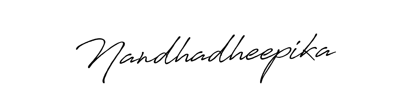 You should practise on your own different ways (Antro_Vectra_Bolder) to write your name (Nandhadheepika) in signature. don't let someone else do it for you. Nandhadheepika signature style 7 images and pictures png