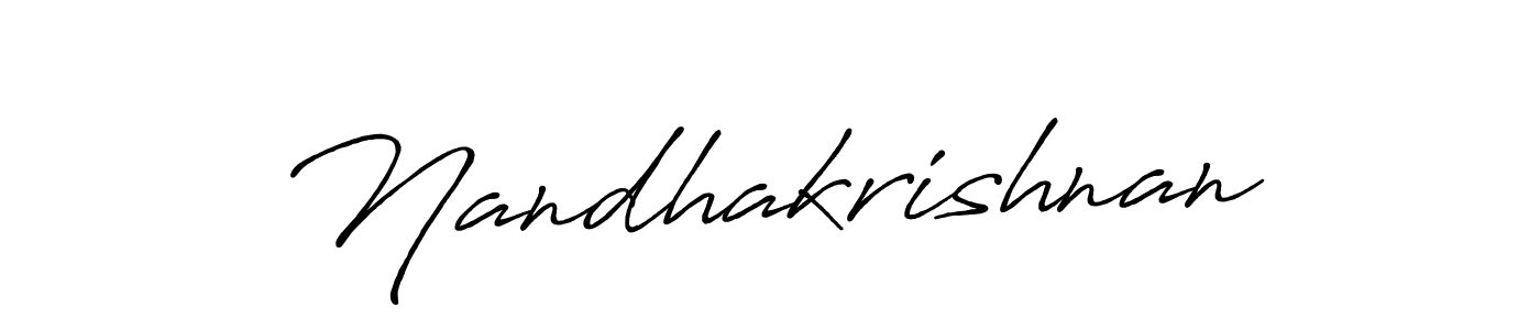 Make a beautiful signature design for name Nandhakrishnan. With this signature (Antro_Vectra_Bolder) style, you can create a handwritten signature for free. Nandhakrishnan signature style 7 images and pictures png