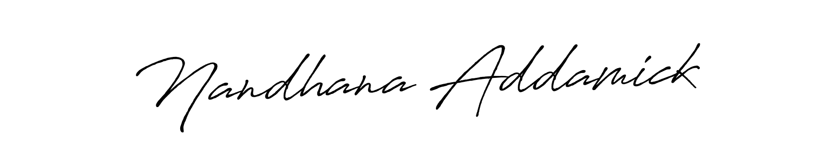 Similarly Antro_Vectra_Bolder is the best handwritten signature design. Signature creator online .You can use it as an online autograph creator for name Nandhana Addamick. Nandhana Addamick signature style 7 images and pictures png