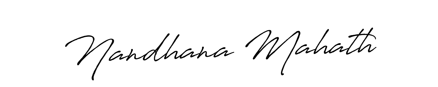 Nandhana Mahath stylish signature style. Best Handwritten Sign (Antro_Vectra_Bolder) for my name. Handwritten Signature Collection Ideas for my name Nandhana Mahath. Nandhana Mahath signature style 7 images and pictures png