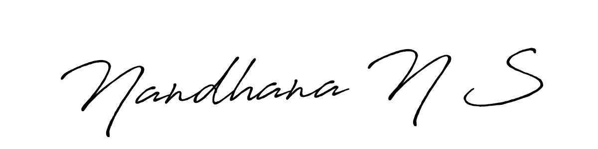 Make a beautiful signature design for name Nandhana N S. Use this online signature maker to create a handwritten signature for free. Nandhana N S signature style 7 images and pictures png