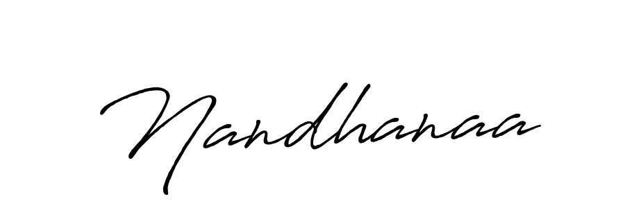Design your own signature with our free online signature maker. With this signature software, you can create a handwritten (Antro_Vectra_Bolder) signature for name Nandhanaa. Nandhanaa signature style 7 images and pictures png