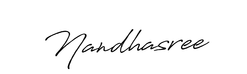 Also we have Nandhasree name is the best signature style. Create professional handwritten signature collection using Antro_Vectra_Bolder autograph style. Nandhasree signature style 7 images and pictures png